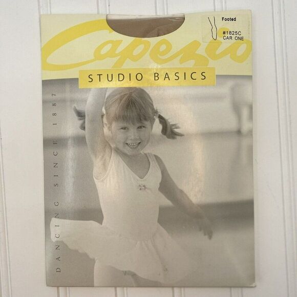 Capezio Studio Basics Matte Semi Opaque Carmel Footed Tights 1825C One Size‎ - Picture 1 of 3